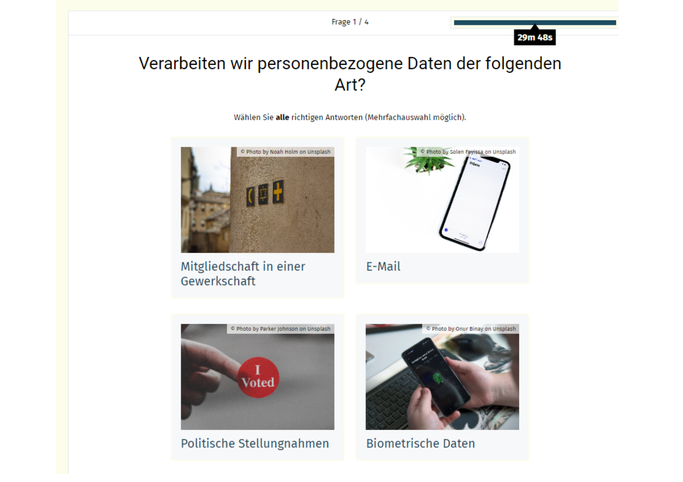Bildschirmfoto-Prüfungen Funktion