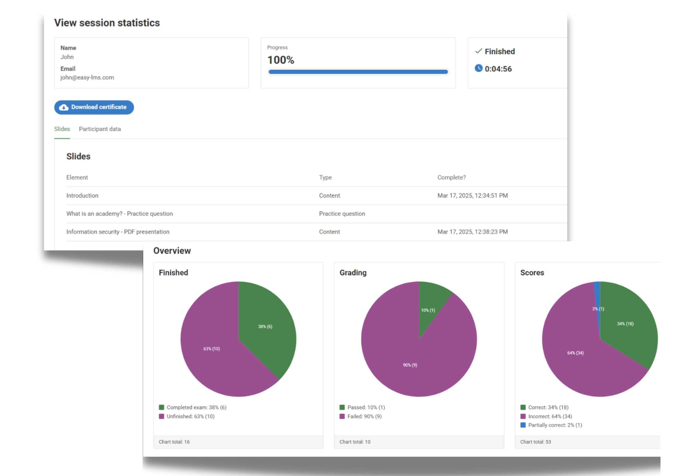 screenshot reports feature